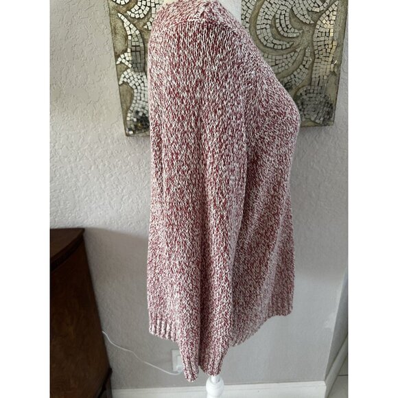 Easy Spirit Womens Marled Red & White Knit Sweater Size 3 or xl Acrylic Blend - Picture 3 of 5